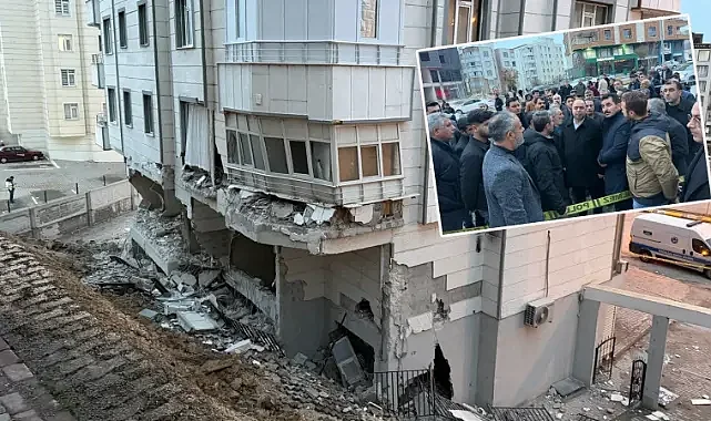 Karaköprü’de binanın istinat duvarı çöktü! Çiftçi incelemelerde bulundu!