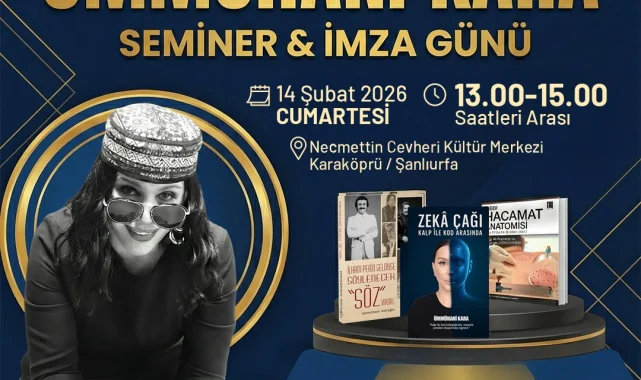Karaköprü'de Ümmühani Kara Seminer ve İmza Günü Düzenleniyor
