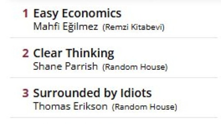 Mahfi Eğilmez'in 'Easy Economics' Kitabı İngiltere'de Çok Satanlar Listesinde 1 Numara Oldu
