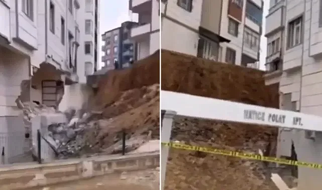 Şanlıurfa’da binanın istinat duvarı çöktü! Vatandaşlar mahsur kaldı!