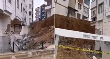 Şanlıurfa’da binanın istinat duvarı çöktü! Vatandaşlar mahsur kaldı!