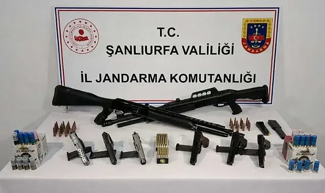Şanlıurfa’da eş zamanlı operasyon! Silah ve mühimmata el konuldu!