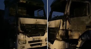 Şanlıurfa’da park halindeki TIR yandı!