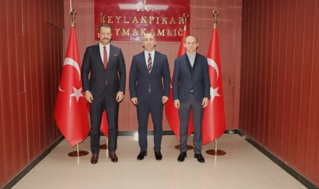 Siverek Kaymakamı ve Başsavcısı Ceylanpınar Kaymakamı'nı Ziyaret Etti