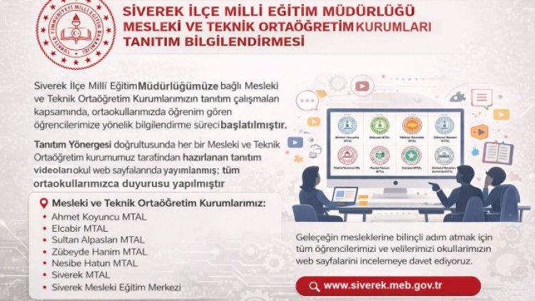 Siverek'te Okul Tanıtımları İçin Video Kullanımı Duyuruldu