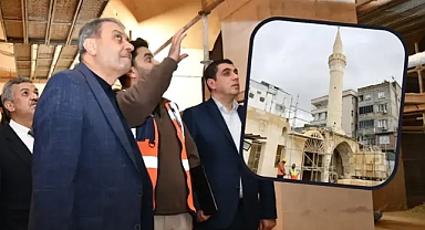 Urfa'daki tarihi camide çalışmalar sürüyor!