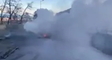 Zeytinburnu'nda Polisevinde yangın