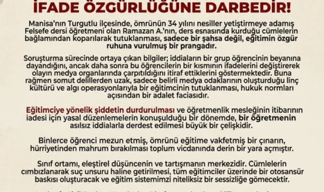 Eğitimciye Kelepçe Vurgusu: İfade Özgürlüğüne Darbe mi?