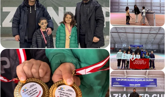 Eyyübiye'den Gaziantep'teki Tenis Turnuvasına Madalyalı Başarı