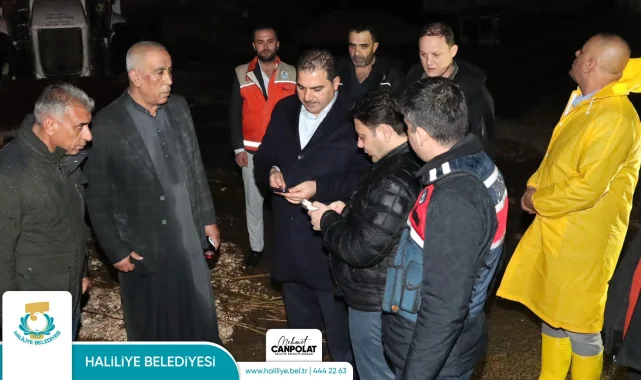 Haliliye'de Sağanak Mesaisi: Başkan Canpolat ve Kaymakam Şahin Sahada