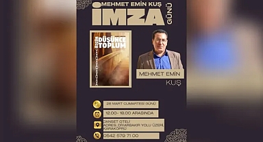 Mehmet Emin Kuş imza gününe hazırlanıyor