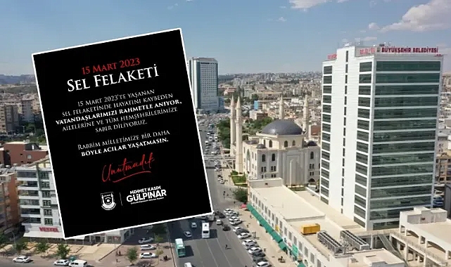 Şanlıurfa Büyükşehir Belediyesi’nden sel felaketiyle ilgili baş sağlığı mesajı!