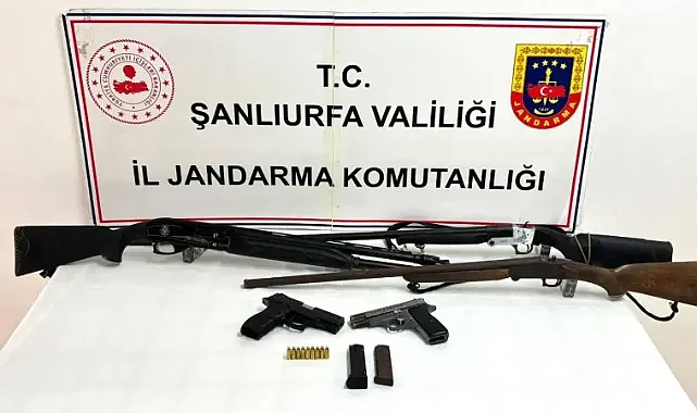 Şanlıurfa’da ruhsatsız silah operasyonu: Tabanca ve tüfekler ele geçirildi