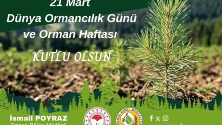 Şanlıurfa Orman Bölge Müdürlüğü'nden 21 Mart Dünya Ormancılık Günü Mesajı