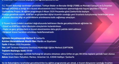 Şanlıurfa'da E-Ticaret Eğitimleri Başlıyor