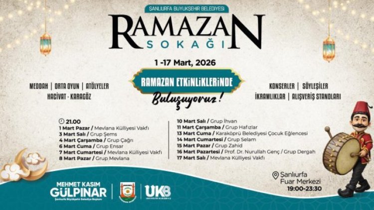 Şanlıurfa'da Ramazan Sokağı Etkinlikleri Başlıyor