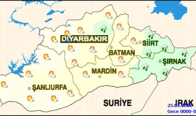 Şanlıurfa'da Yağışlı Hava ve Çığ Tehlikesi Uyarısı