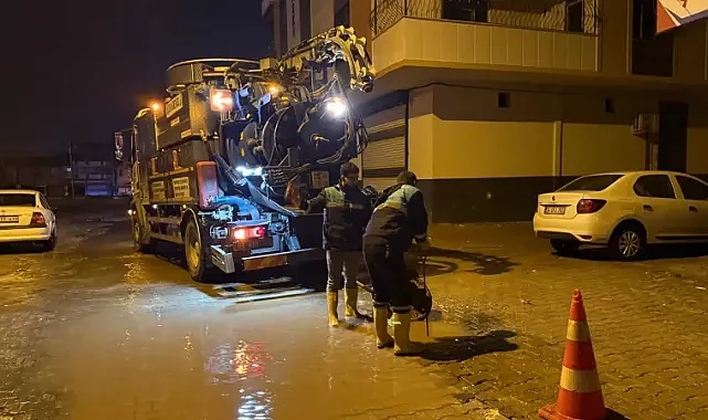 ŞUSKİ’de ekipler sabaha kadar mesai yaptı!