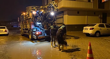 ŞUSKİ’de ekipler sabaha kadar mesai yaptı!