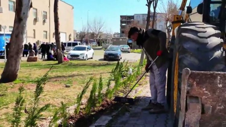 Viranşehir'de Antin Park ve Kültür Merkezi'nde Peyzaj Çalışmaları Devam Ediyor