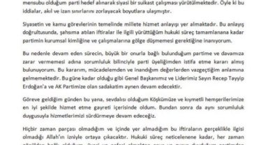 Aydın Köşk Belediye Başkanı Nuri Güler, Partisinden İstifa Etti