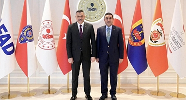 Başkan Özyavuz İçişleri Bakanı Mustafa Çiftçi ile görüştü