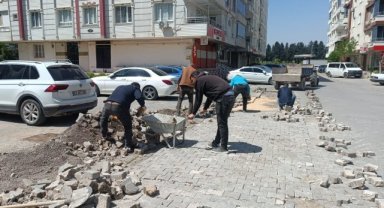 Birecik'te Kilit Taşı Döşeme ve Otopark Oluşturma Çalışmaları Devam Ediyor