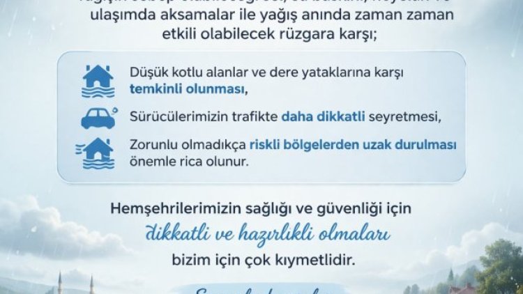 Birecik'te Kuvvetli Sağanak Yağış Bekleniyor: Belediyeden Uyarı