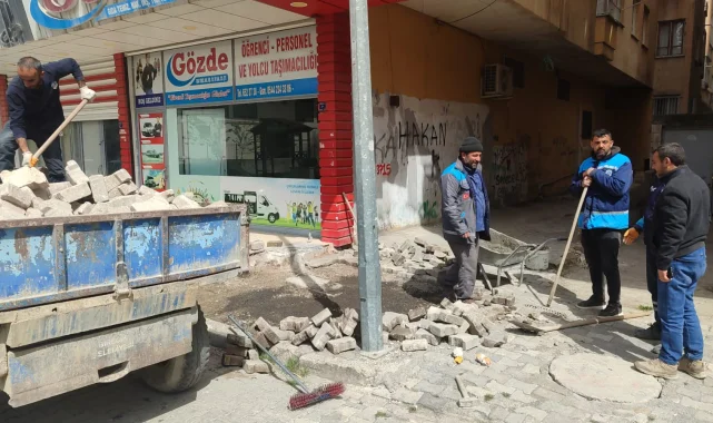 Birecik'te Parke Taşı Onarımları ve Kırsal Alt Yapı Çalışmaları Devam Ediyor