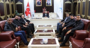 Ceylanpınar Belediye Eş Başkanı Uğur Kahraman'dan Oto Galericiler Odası Başkanı'na Ziyaret