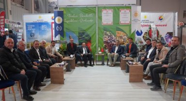 DEM Parti Heyeti, Şanlıurfa İnşaat Fuarı'nda TTSO Standını Ziyaret Etti