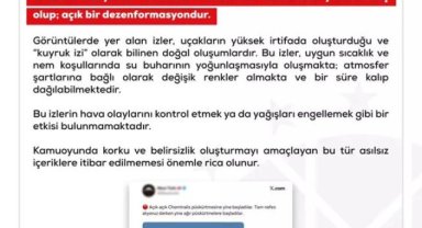 Dezenformasyonla Mücadele Merkezi: Kimyasal Püskürtme İddiaları Asılsız