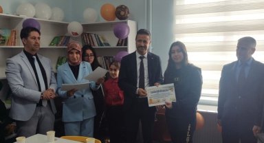 Eyyübiye'de Akşemsettin İlkokulu Kütüphanesi Açıldı