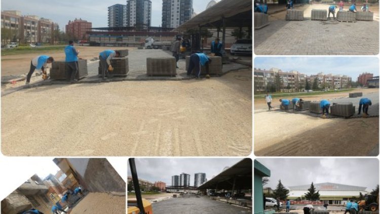 Eyyübiye'de Parke Taşı Döşeme ve Yenileme Çalışmaları Devam Ediyor
