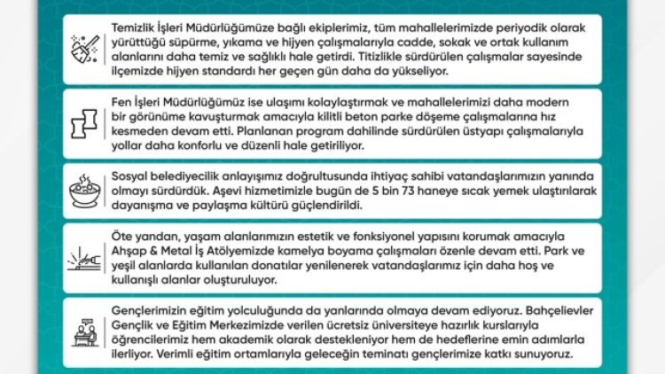 Haliliye Belediyesi Ekip Çalışmasını Vurguladı