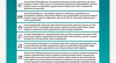 Haliliye Belediyesi'nden İlçe Çalışmalarına Teşekkür