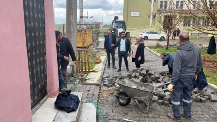 Hilvan Anadolu Lisesi'nde Çevre Düzenleme Çalışmaları İncelendi