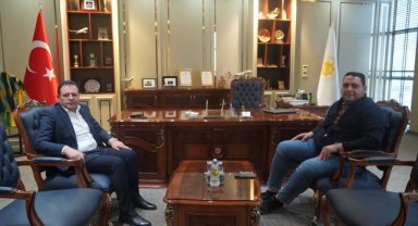 Mehmet Doğan Yetim ve Hamit Akbalık Şehrin Ekonomik Gelişimini Görüştü