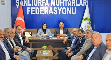 Milletvekili Yazmacı, Şanlıurfa Muhtarlar Federasyonu’nda muhtarlarla bir araya geldi