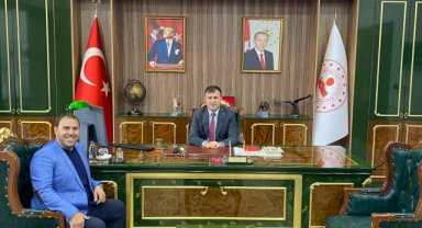 Prof. Dr. Eren İşman, Karaköprü Kaymakamı Orhan Altun'u Ziyaret Etti