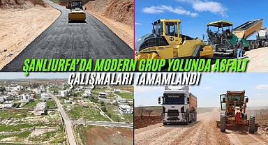 Şanlıurfa’da Modern Grup Yolunda Asfalt Çalışmaları Tamamlandı