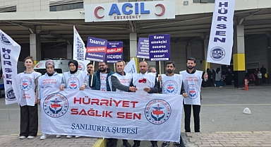 Şanlıurfa’da Sağlık Çalışanlarından Basın Açıklaması
