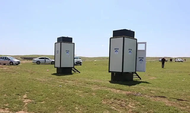 Şanlıurfa'da seyyar tuvaletler kuruldu