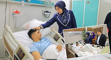 Şanlıurfa Milletvekili Yazmacı, yaralanan öğretmen ve öğrencileri ziyaret etti!