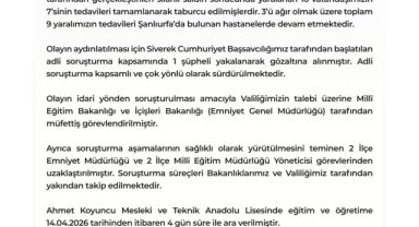 Şanlıurfa Valiliği'nden Basın Açıklaması: Detaylar Paylaşıldı