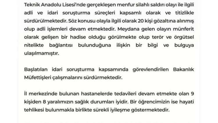 Şanlıurfa Valiliği'nden Basın Açıklaması