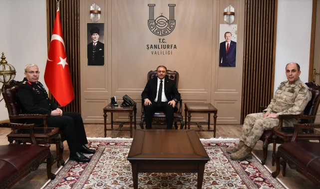 Şanlıurfa Valisi Hasan Şıldak'tan Jandarma Denetleme Başkanı Tümgeneral Şakir Uslu'ya Ziyaret