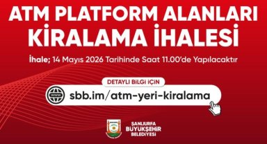 Şanlıurfa'da ATM Alanları Kiralama İhalesi Yapılacak