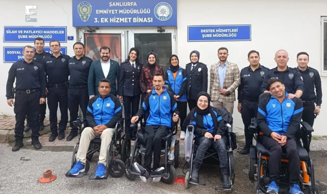 Şanlıurfa'da Polis Haftası'nda Anlamlı Ziyaret: Boccia Şampiyonları Emniyetle Buluştu