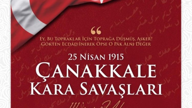 Şanlıurfa'dan Çanakkale Şehitlerine Anma Mesajı